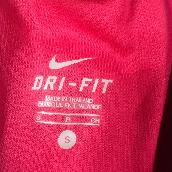 Like new Nike Dri-FIT Racerback Tank – Pink  white black Striped Sides Size Sm - Picture 3 of 6